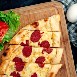 Pide with Turkish Sausage and Kashar Cheese
